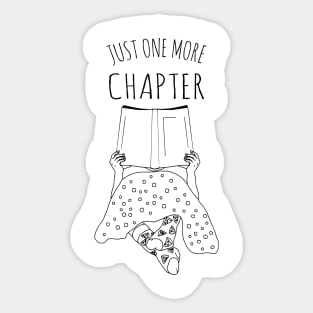 just one more chapter - black Sticker